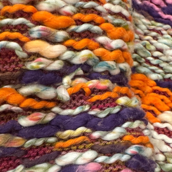 Free People Winter Bright Multicolor Hooded  Knit Sweater - XS - Picture 10 of 12